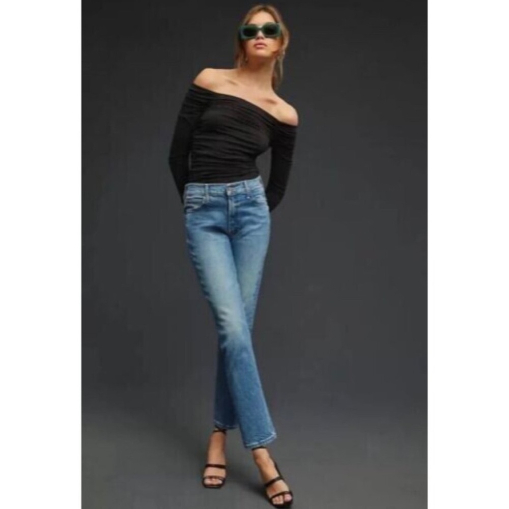 Mother Dazzler Ankle Jeans Women's 27 Tropic Like It's Hot Mid Rise $238